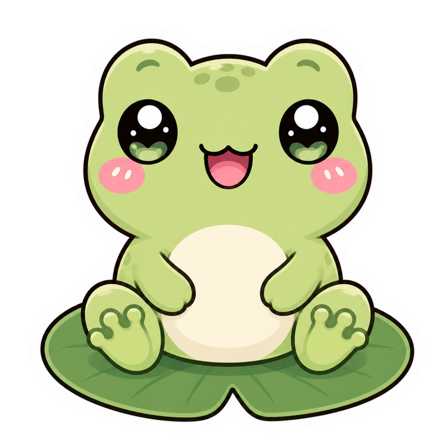 Pip the Frog Vinyl Sticker | Cute Waterproof Die-Cut Sticker