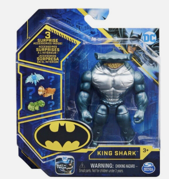 King Shark - Sealed 4" series figure - DC Batman series Spin Master