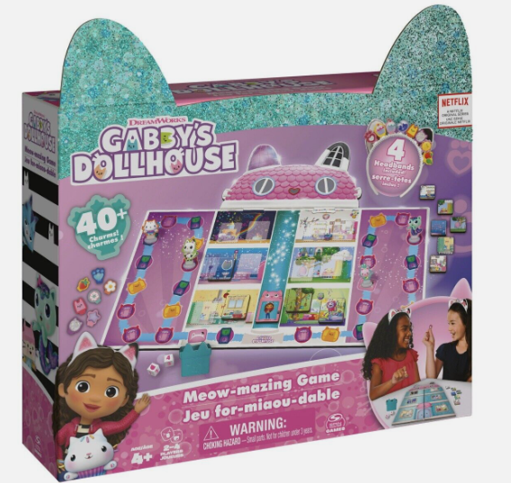 Gabby's Dollhouse, Meow-Mazing Board Game-Based on Dreamworks Netlix Show