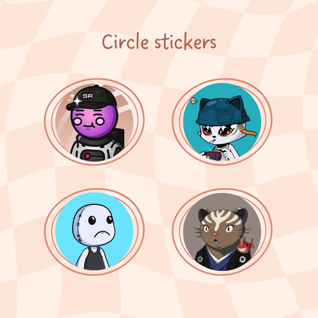 Custom Vinyl Square or Circle Cut Stickers