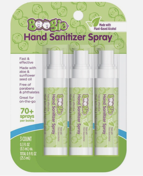 Kids Hand Sanitizer Spray Boogie For Babies & Toddlers 3 In 1 Pack
