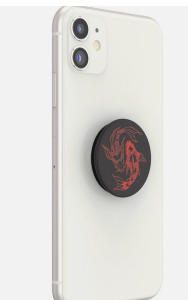 PopSockets Phone Grip Stand Koi Fish POPGRIP PopSocket Swappable Top