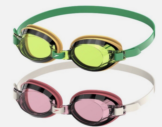 Speedo Kids' 2pk Splasher Swim Goggles - Yellow/Coral (3-6) Anti-Fog