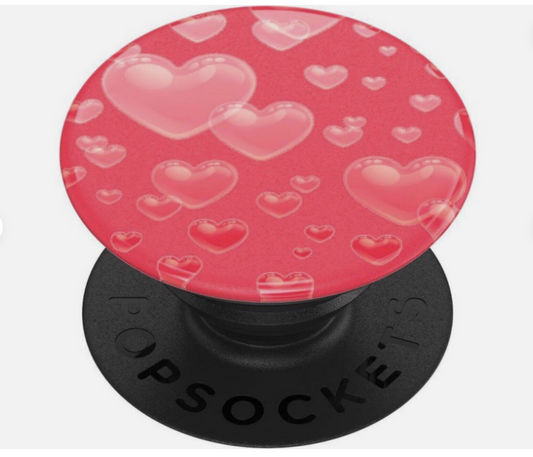 Popsockets Popgrip Bubbly Love Heart Phone Grip & Stand w/ Swappable Top