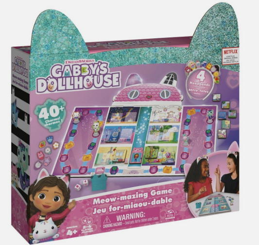 Gabby's Dollhouse, Meow-Mazing Board Game-Based on Dreamworks Netlix Show