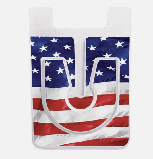 Socket Lock It Card Holder & Grip In One American Flag Patriotic