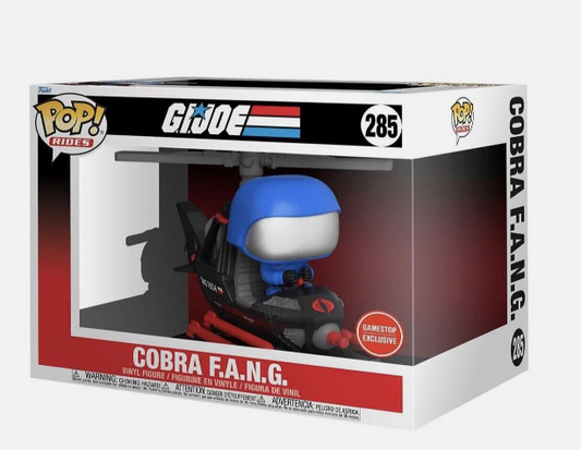 Funko Pop! Rides G.I Joe Cobra F.A.N.G. Helicopter (#285) GameStop Exclusive NEW