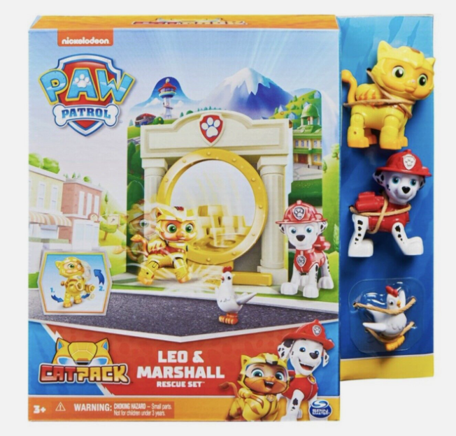 PAW PATROL Cat Pack Leo & Marshall Figures Rescue Set
